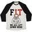 Virgin Teez  Baseball Tee Unisex Tri-Blend Baseball Tee / small / Oatmeal / Black FIT WE ALL LIFT DOWN HERE PARODY UNISEX TRI-BLEND BASEBALL TEE