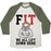Virgin Teez  Baseball Tee Unisex Tri-Blend Baseball Tee / small / Oatmeal / Moss FIT WE ALL LIFT DOWN HERE PARODY UNISEX TRI-BLEND BASEBALL TEE