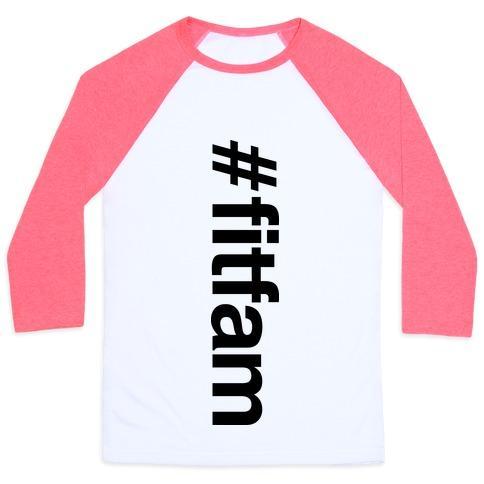 Virgin Teez  Baseball Tee #FITFAM" SHIRT UNISEX CLASSIC BASEBALL TEE"