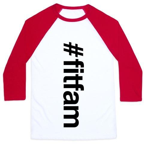 Virgin Teez  Baseball Tee #FITFAM" SHIRT UNISEX CLASSIC BASEBALL TEE"