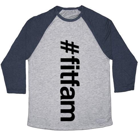 Virgin Teez  Baseball Tee #FITFAM" SHIRT UNISEX TRI-BLEND BASEBALL TEE"