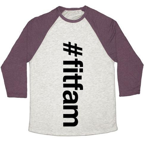 Virgin Teez  Baseball Tee #FITFAM" SHIRT UNISEX TRI-BLEND BASEBALL TEE"