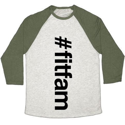 Virgin Teez  Baseball Tee #FITFAM" SHIRT UNISEX TRI-BLEND BASEBALL TEE"