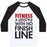 Virgin Teez  Baseball Tee Unisex Classic Baseball Tee / x-small / White/Black FITNESS: A LIFESTYLE WITH NO FINISHLINE UNISEX CLASSIC BASEBALL TEE