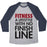 Virgin Teez  Baseball Tee Unisex Tri-Blend Baseball Tee / small / Athletic Gray / Navy FITNESS: A LIFESTYLE WITH NO FINISHLINE UNISEX TRI-BLEND BASEBALL TEE