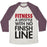 Virgin Teez  Baseball Tee Unisex Tri-Blend Baseball Tee / small / Oatmeal / Maroon FITNESS: A LIFESTYLE WITH NO FINISHLINE UNISEX TRI-BLEND BASEBALL TEE