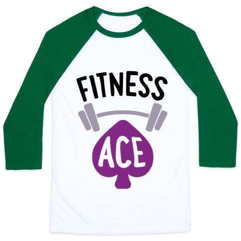 Virgin Teez  Baseball Tee Unisex Classic Baseball Tee / x-small / White/Dark Green FITNESS ACE UNISEX CLASSIC BASEBALL TEE