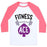 Virgin Teez  Baseball Tee Unisex Classic Baseball Tee / x-small / White/Neon Pink FITNESS ACE UNISEX CLASSIC BASEBALL TEE