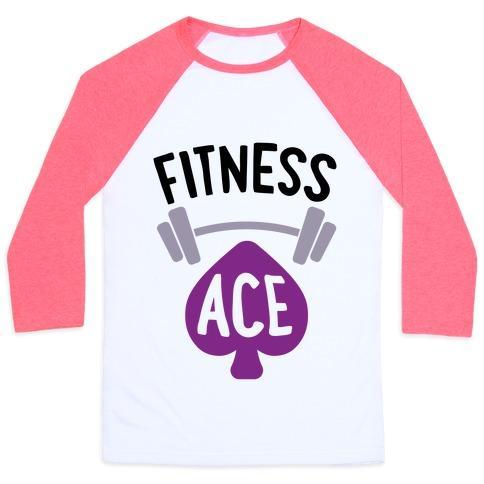 Virgin Teez  Baseball Tee Unisex Classic Baseball Tee / x-small / White/Neon Pink FITNESS ACE UNISEX CLASSIC BASEBALL TEE