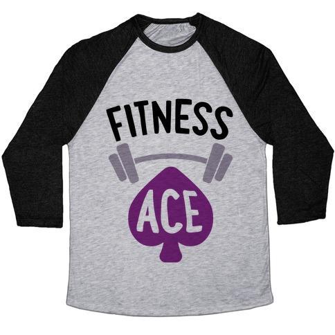 Virgin Teez  Baseball Tee Unisex Tri-Blend Baseball Tee / small / Athletic Gray / Black FITNESS ACE UNISEX TRI-BLEND BASEBALL TEE