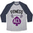 Virgin Teez  Baseball Tee Unisex Tri-Blend Baseball Tee / small / Athletic Gray / Navy FITNESS ACE UNISEX TRI-BLEND BASEBALL TEE