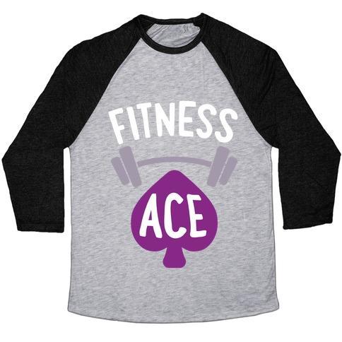 Virgin Teez  Baseball Tee Unisex Tri-Blend Baseball Tee / small / Athletic Gray / Black FITNESS ACE UNISEX TRI-BLEND BASEBALL TEE