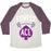 Virgin Teez  Baseball Tee Unisex Tri-Blend Baseball Tee / small / Oatmeal / Maroon FITNESS ACE UNISEX TRI-BLEND BASEBALL TEE