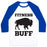 Virgin Teez  Baseball Tee Unisex Classic Baseball Tee / x-small / White/Blue FITNESS BUFF UNISEX CLASSIC BASEBALL TEE