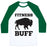 Virgin Teez  Baseball Tee Unisex Classic Baseball Tee / x-small / White/Dark Green FITNESS BUFF UNISEX CLASSIC BASEBALL TEE