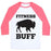 Virgin Teez  Baseball Tee Unisex Classic Baseball Tee / x-small / White/Neon Pink FITNESS BUFF UNISEX CLASSIC BASEBALL TEE