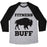 Virgin Teez  Baseball Tee Unisex Tri-Blend Baseball Tee / small / Athletic Gray / Black FITNESS BUFF UNISEX TRI-BLEND BASEBALL TEE