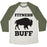 Virgin Teez  Baseball Tee Unisex Tri-Blend Baseball Tee / small / Oatmeal / Moss FITNESS BUFF UNISEX TRI-BLEND BASEBALL TEE