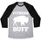 Virgin Teez  Baseball Tee Unisex Tri-Blend Baseball Tee / small / Athletic Gray / Black FITNESS BUFF UNISEX TRI-BLEND BASEBALL TEE