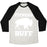 Virgin Teez  Baseball Tee Unisex Tri-Blend Baseball Tee / small / Oatmeal / Black FITNESS BUFF UNISEX TRI-BLEND BASEBALL TEE