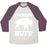 Virgin Teez  Baseball Tee Unisex Tri-Blend Baseball Tee / small / Oatmeal / Maroon FITNESS BUFF UNISEX TRI-BLEND BASEBALL TEE