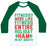 Virgin Teez  Baseball Tee Unisex Classic Baseball Tee / x-small / White/Dark Green FITNESS ENTIRE HOLIDAY HAM IN MY MOUTH UNISEX CLASSIC BASEBALL TEE