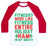 Virgin Teez  Baseball Tee Unisex Classic Baseball Tee / x-small / White/Red FITNESS ENTIRE HOLIDAY HAM IN MY MOUTH UNISEX CLASSIC BASEBALL TEE