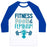 Virgin Teez  Baseball Tee Unisex Classic Baseball Tee / x-small / White/Blue FITNESS, FOOD, AND FEMINISM UNISEX CLASSIC BASEBALL TEE