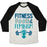 Virgin Teez  Baseball Tee Unisex Tri-Blend Baseball Tee / small / Oatmeal / Black FITNESS, FOOD, AND FEMINISM UNISEX TRI-BLEND BASEBALL TEE