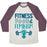 Virgin Teez  Baseball Tee Unisex Tri-Blend Baseball Tee / small / Oatmeal / Maroon FITNESS, FOOD, AND FEMINISM UNISEX TRI-BLEND BASEBALL TEE