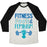 Virgin Teez  Baseball Tee Unisex Tri-Blend Baseball Tee / small / Oatmeal / Black FITNESS, FOOD, AND FEMINISM UNISEX TRI-BLEND BASEBALL TEE