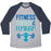 Virgin Teez  Baseball Tee Unisex Tri-Blend Baseball Tee / small / Athletic Gray / Navy FITNESS, FOOD, AND FEMINISM UNISEX TRI-BLEND BASEBALL TEE
