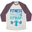 Virgin Teez  Baseball Tee Unisex Tri-Blend Baseball Tee / small / Oatmeal / Maroon FITNESS, FOOD, AND FEMINISM UNISEX TRI-BLEND BASEBALL TEE
