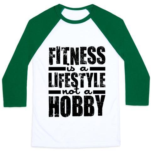 Virgin Teez  Baseball Tee Unisex Classic Baseball Tee / x-small / White/Dark Green FITNESS IS A LIFESTYLE UNISEX CLASSIC BASEBALL TEE