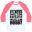 Virgin Teez  Baseball Tee Unisex Classic Baseball Tee / x-small / White/Neon Pink FITNESS IS A LIFESTYLE UNISEX CLASSIC BASEBALL TEE