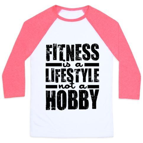Virgin Teez  Baseball Tee Unisex Classic Baseball Tee / x-small / White/Neon Pink FITNESS IS A LIFESTYLE UNISEX CLASSIC BASEBALL TEE