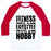 Virgin Teez  Baseball Tee Unisex Classic Baseball Tee / x-small / White/Red FITNESS IS A LIFESTYLE UNISEX CLASSIC BASEBALL TEE
