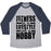 Virgin Teez  Baseball Tee Unisex Tri-Blend Baseball Tee / small / Athletic Gray / Navy FITNESS IS A LIFESTYLE UNISEX TRI-BLEND BASEBALL TEE