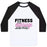Virgin Teez  Baseball Tee Unisex Classic Baseball Tee / x-small / White/Black FITNESS IS LIKE MARRIAGE UNISEX CLASSIC BASEBALL TEE