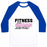 Virgin Teez  Baseball Tee Unisex Classic Baseball Tee / x-small / White/Blue FITNESS IS LIKE MARRIAGE UNISEX CLASSIC BASEBALL TEE