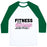 Virgin Teez  Baseball Tee Unisex Classic Baseball Tee / x-small / White/Dark Green FITNESS IS LIKE MARRIAGE UNISEX CLASSIC BASEBALL TEE