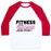 Virgin Teez  Baseball Tee Unisex Classic Baseball Tee / x-small / White/Red FITNESS IS LIKE MARRIAGE UNISEX CLASSIC BASEBALL TEE