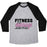 Virgin Teez  Baseball Tee Unisex Tri-Blend Baseball Tee / small / Athletic Gray / Black FITNESS IS LIKE MARRIAGE UNISEX TRI-BLEND BASEBALL TEE