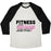 Virgin Teez  Baseball Tee Unisex Tri-Blend Baseball Tee / small / Oatmeal / Black FITNESS IS LIKE MARRIAGE UNISEX TRI-BLEND BASEBALL TEE