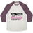 Virgin Teez  Baseball Tee Unisex Tri-Blend Baseball Tee / small / Oatmeal / Maroon FITNESS IS LIKE MARRIAGE UNISEX TRI-BLEND BASEBALL TEE