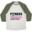 Virgin Teez  Baseball Tee Unisex Tri-Blend Baseball Tee / small / Oatmeal / Moss FITNESS IS LIKE MARRIAGE UNISEX TRI-BLEND BASEBALL TEE