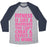 Virgin Teez  Baseball Tee Unisex Tri-Blend Baseball Tee / small / Athletic Gray / Navy FITNESS IS LIKE MARRIAGE UNISEX TRI-BLEND BASEBALL TEE