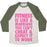 Virgin Teez  Baseball Tee Unisex Tri-Blend Baseball Tee / small / Oatmeal / Moss FITNESS IS LIKE MARRIAGE UNISEX TRI-BLEND BASEBALL TEE