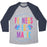 Virgin Teez  Baseball Tee Unisex Tri-Blend Baseball Tee / small / Athletic Gray / Navy FITNESS IS MAGIC UNISEX TRI-BLEND BASEBALL TEE