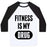 Virgin Teez  Baseball Tee Unisex Classic Baseball Tee / x-small / White/Black FITNESS IS MY DRUG UNISEX CLASSIC BASEBALL TEE